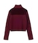 VELOUR AND KNIT ZIP UP TOP
