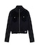 VELOUR AND KNIT ZIP UP TOP