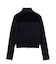 VELOUR AND KNIT ZIP UP TOP