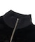 VELOUR AND KNIT ZIP UP TOP