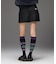 WORLD LOGO JACQUARD RIB HIGH SOCKS