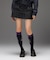 WORLD LOGO JACQUARD RIB HIGH SOCKS