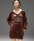 RHINESTONE LOGO VELOUR GAME SHIRT DRESS