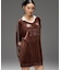 RHINESTONE LOGO VELOUR GAME SHIRT DRESS