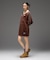 RHINESTONE LOGO VELOUR GAME SHIRT DRESS