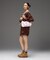 RHINESTONE LOGO VELOUR GAME SHIRT DRESS
