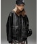 DETACHABLE FAUX FUR COLLAR PATCHED LOGO JACKET