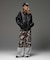 DETACHABLE FAUX FUR COLLAR PATCHED LOGO JACKET
