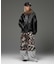 DETACHABLE FAUX FUR COLLAR PATCHED LOGO JACKET