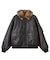 DETACHABLE FAUX FUR COLLAR PATCHED LOGO JACKET