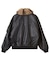 DETACHABLE FAUX FUR COLLAR PATCHED LOGO JACKET