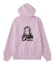 PIGMENT DYED FACE PATCH AND LOGO ZIP UP SWEAT HOODIE