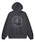 PIGMENT DYED FACE PATCH AND LOGO ZIP UP SWEAT HOODIE