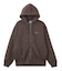 PIGMENT DYED FACE PATCH AND LOGO ZIP UP SWEAT HOODIE