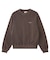 PIGMENT DYED FACE PATCH AND LOGO CREWNECK SWEATSHIRT