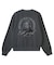 PIGMENT DYED FACE PATCH AND LOGO CREWNECK SWEATSHIRT