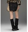 CONTRAST PANELED DENIM MINI SKIRT