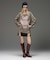 CONTRAST PANELED DENIM MINI SKIRT