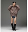 CONTRAST PANELED DENIM MINI SKIRT