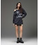 CONTRAST PANELED DENIM MINI SKIRT