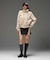 CONTRAST PANELED DENIM MINI SKIRT
