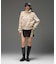 CONTRAST PANELED DENIM MINI SKIRT