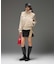 CONTRAST PANELED DENIM MINI SKIRT