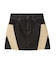 CONTRAST PANELED DENIM MINI SKIRT