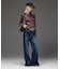 HEART POCKET FLARE DENIM PANTS