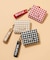 CHECKERED TRI-FOLD WALLET