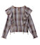 PLAID RUFFLE BLOUSE