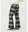 PLAID FLARE PANTS