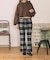 PLAID FLARE PANTS