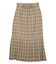 PLAID PLEATED HEM SKIRT
