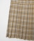 PLAID PLEATED HEM SKIRT