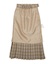 PLAID PLEATED HEM SKIRT