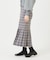 PLAID PLEATED HEM SKIRT