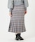 PLAID PLEATED HEM SKIRT
