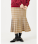 PLAID PLEATED HEM SKIRT