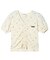 FLOWER EMBROIDERY SHIRRING S/S TOP