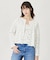 FLORAL PATTERN WAFFLE CARDIGAN