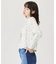 FLORAL PATTERN WAFFLE CARDIGAN
