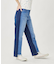 BICOLOR DENIM PANTS