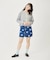 HEART PRINTED DENIM SKIRT