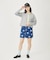 HEART PRINTED DENIM SKIRT