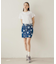 HEART PRINTED DENIM SKIRT