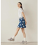 HEART PRINTED DENIM SKIRT