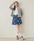 HEART PRINTED DENIM SKIRT