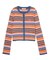 STRIPE KNIT FITTED CARDIGAN