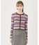 STRIPE KNIT FITTED CARDIGAN